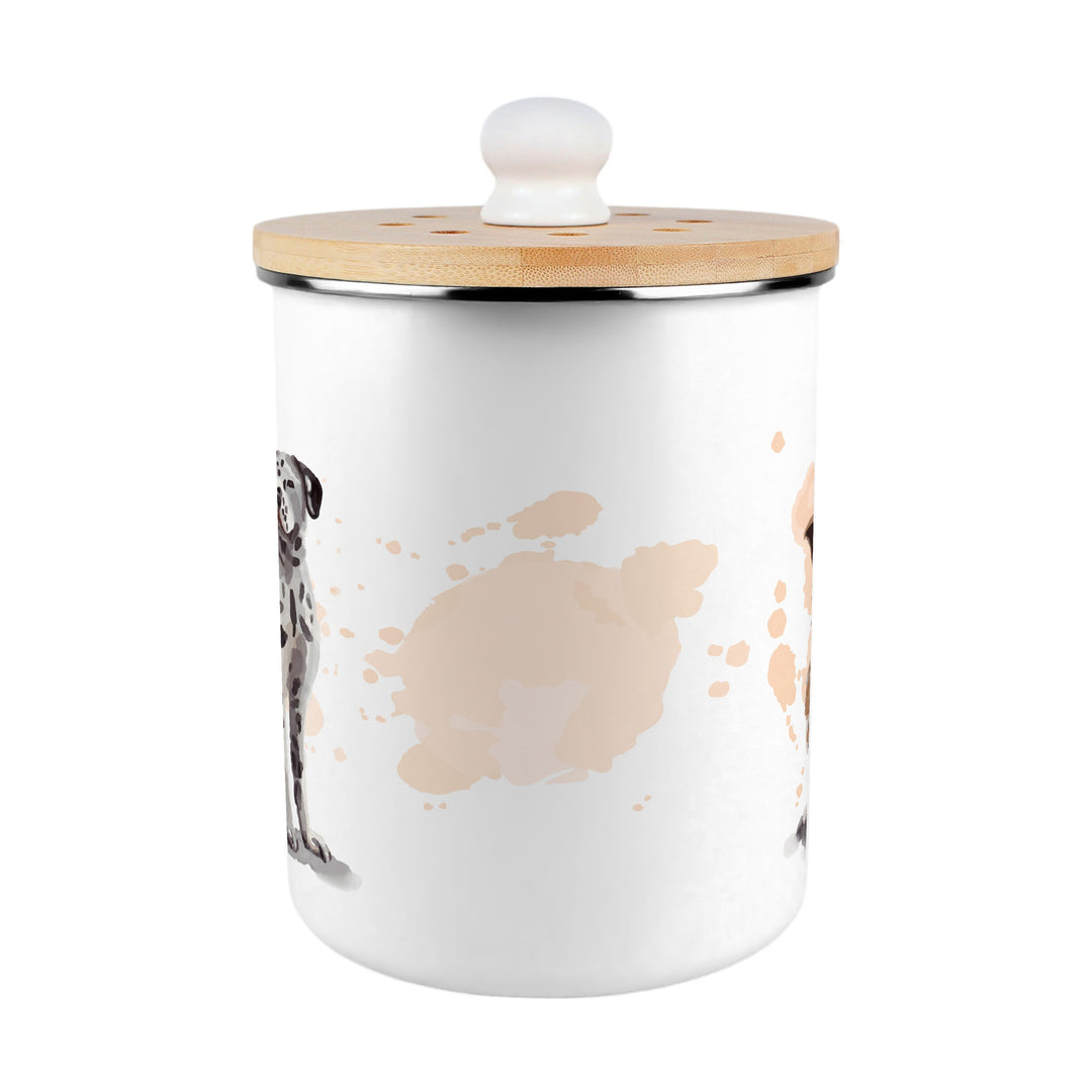 Purely Home Illustrated Dogs Toller Compost Caddy