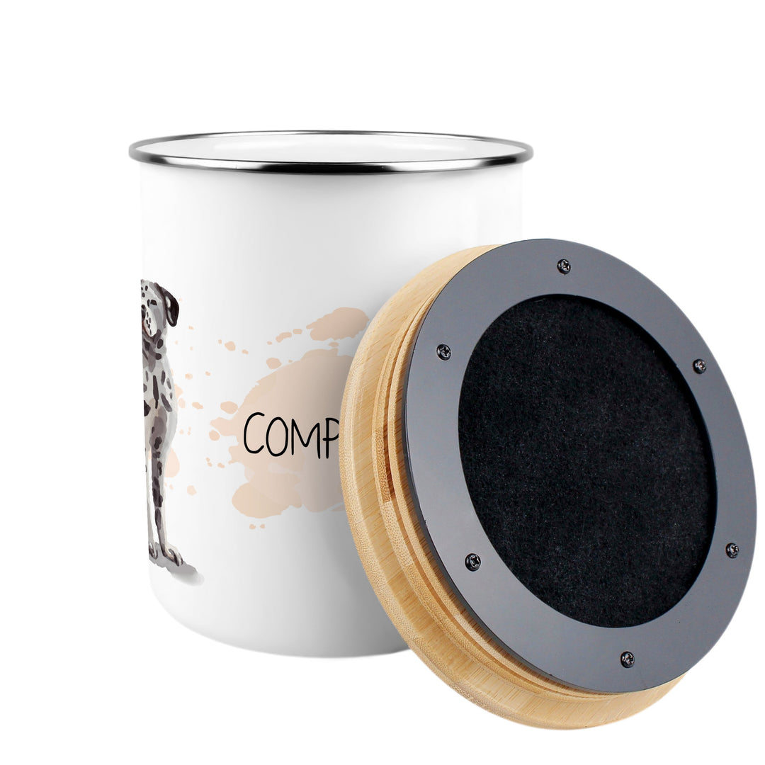 Purely Home Illustrated Dogs Toller Compost Caddy