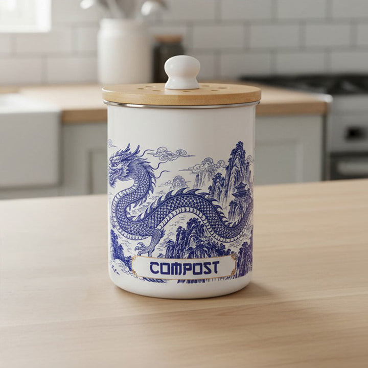 Purely Home Dragon Temple Toller Compost Caddy
