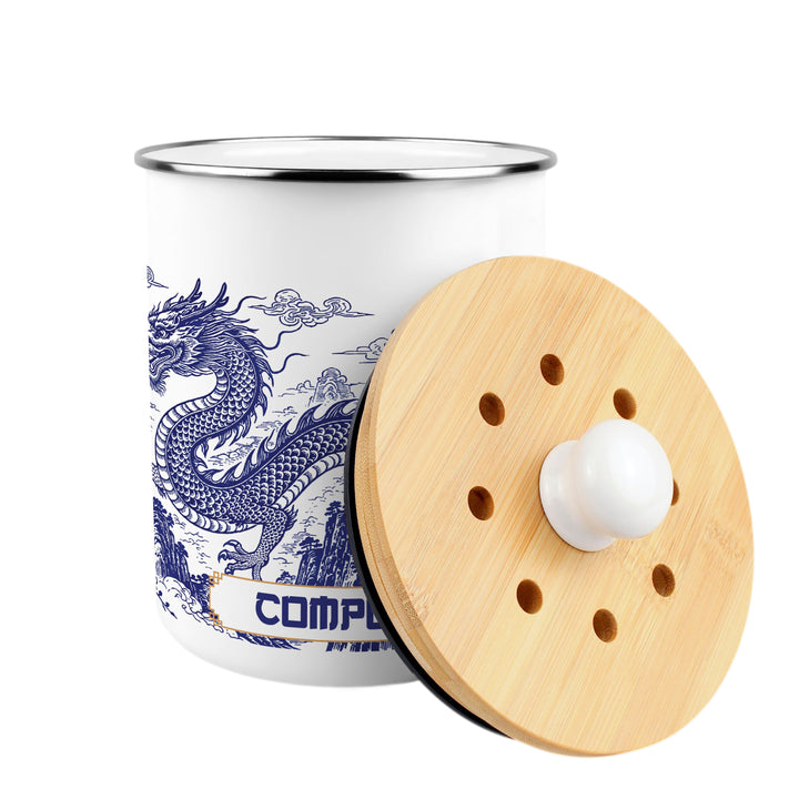 Purely Home Dragon Temple Toller Compost Caddy