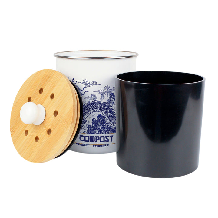 Purely Home Dragon Temple Toller Compost Caddy
