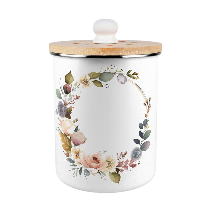 Purely Home Floral Wreath Toller Compost Caddy