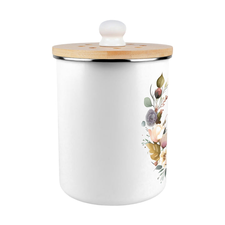 Purely Home Floral Wreath Toller Compost Caddy