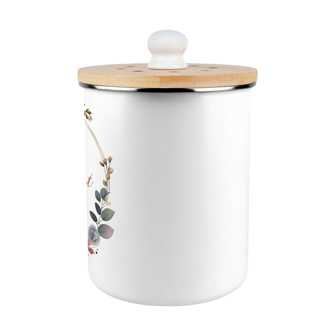 Purely Home Floral Wreath Toller Compost Caddy