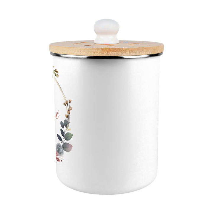 Purely Home Floral Wreath Toller Compost Caddy