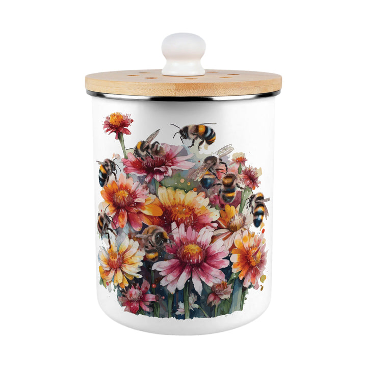 Purely Home Flowers & Bees Toller Compost Caddy