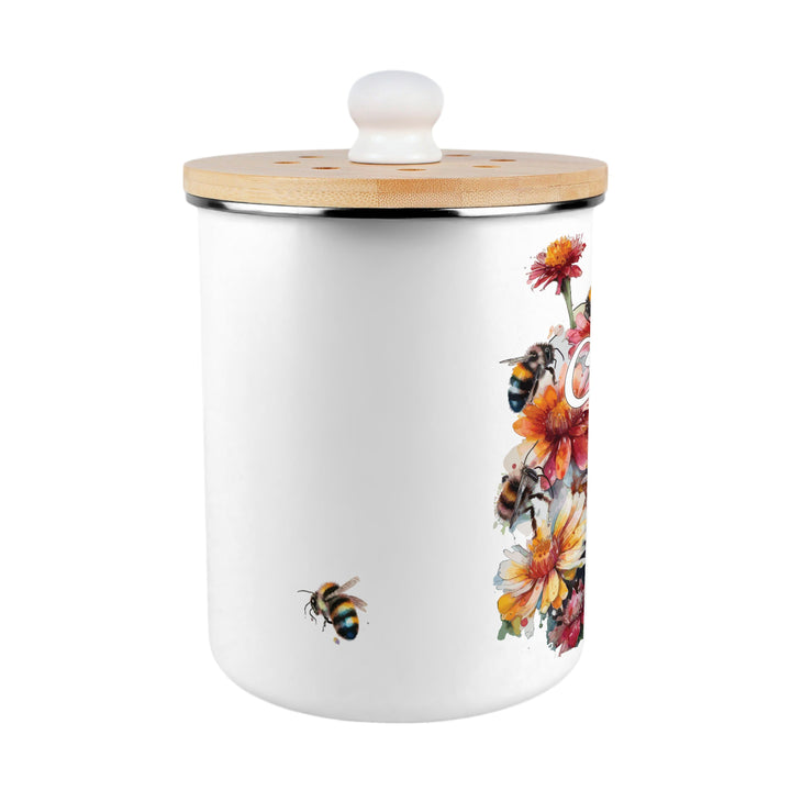 Purely Home Flowers & Bees Toller Compost Caddy