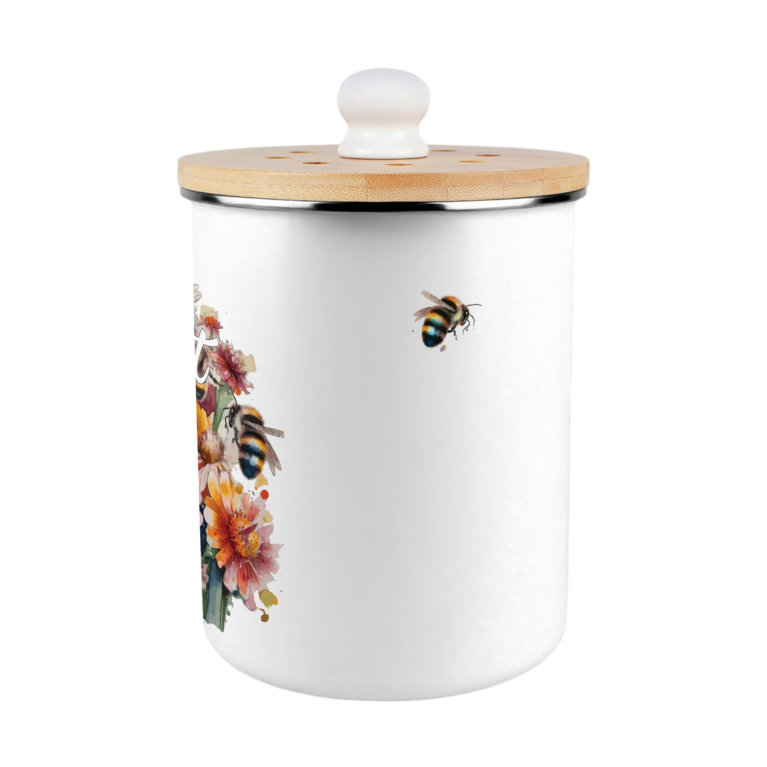 Purely Home Flowers & Bees Toller Compost Caddy