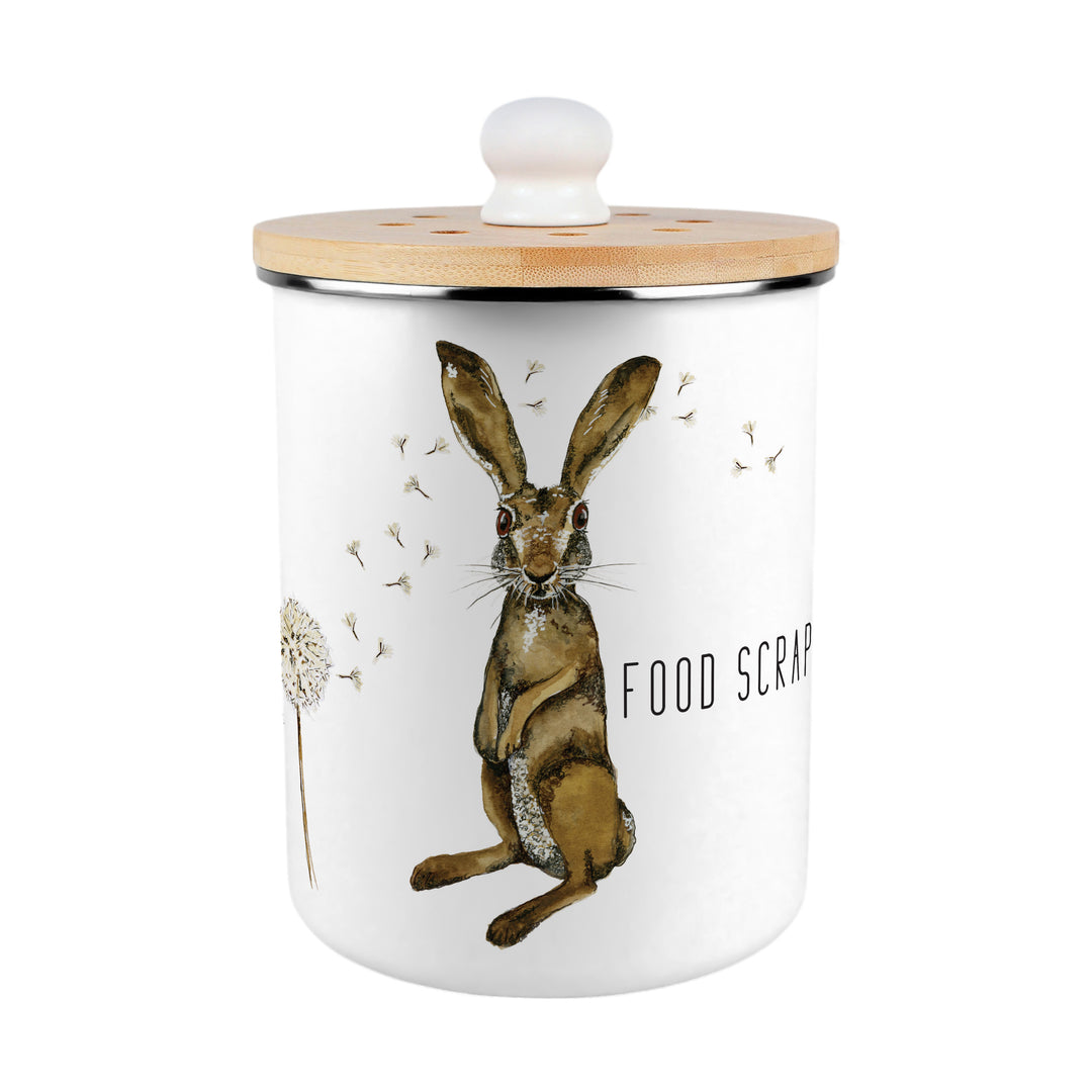 Purely Home Hare & Dandelions Toller Compost Caddy