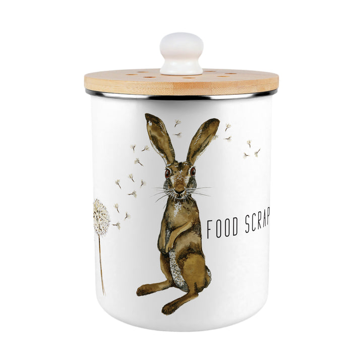 Purely Home Hare & Dandelions Toller Compost Caddy