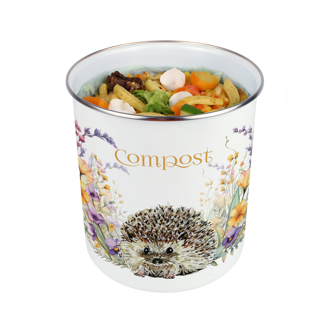 Purely Home Harriet Hedgehog Toller Compost Caddy