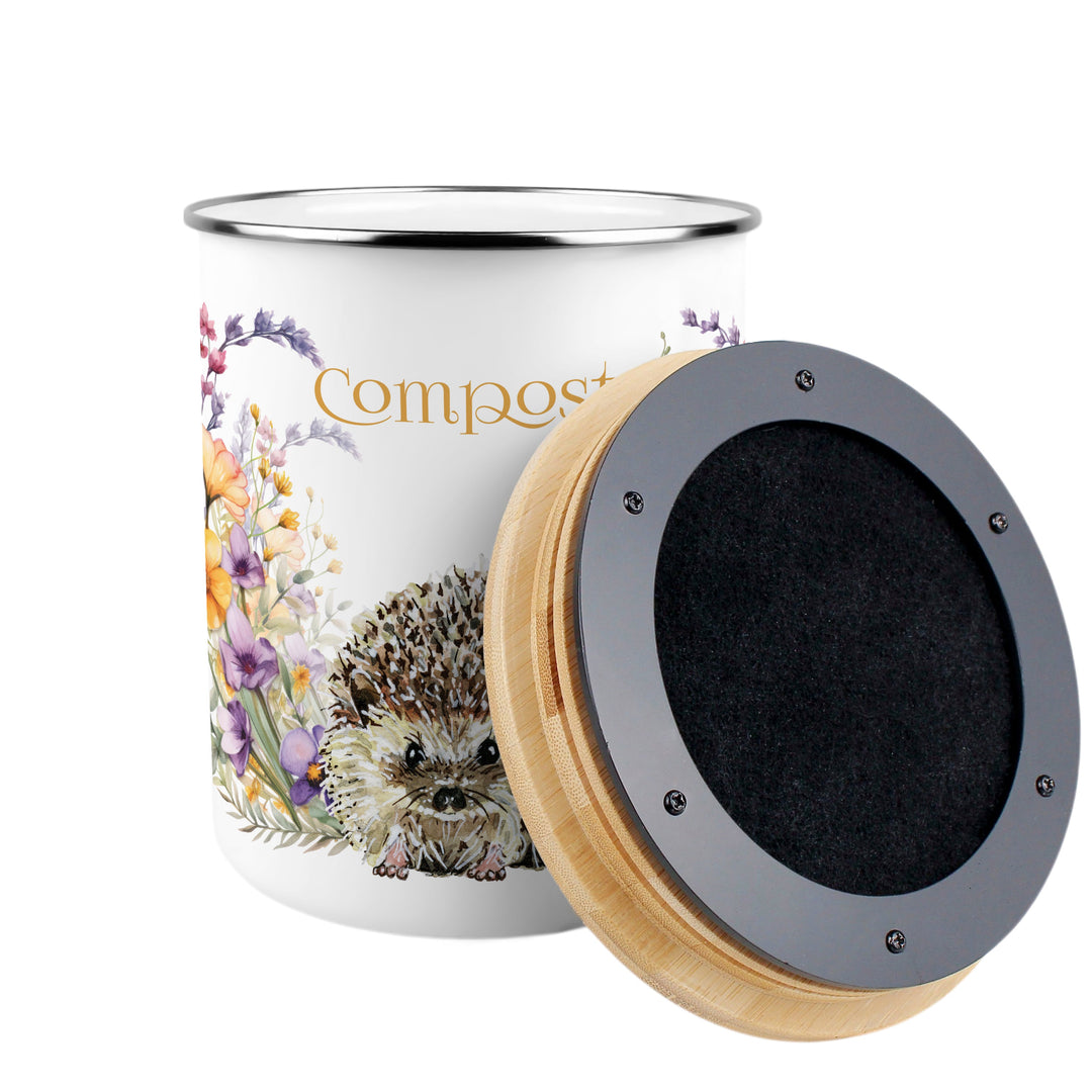 Purely Home Harriet Hedgehog Toller Compost Caddy