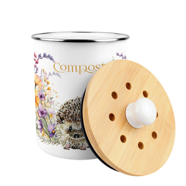 Purely Home Harriet Hedgehog Toller Compost Caddy