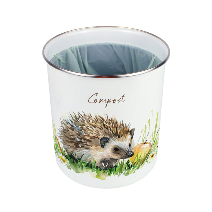 Purely Home Hedgehog & Apple Toller Compost Caddy