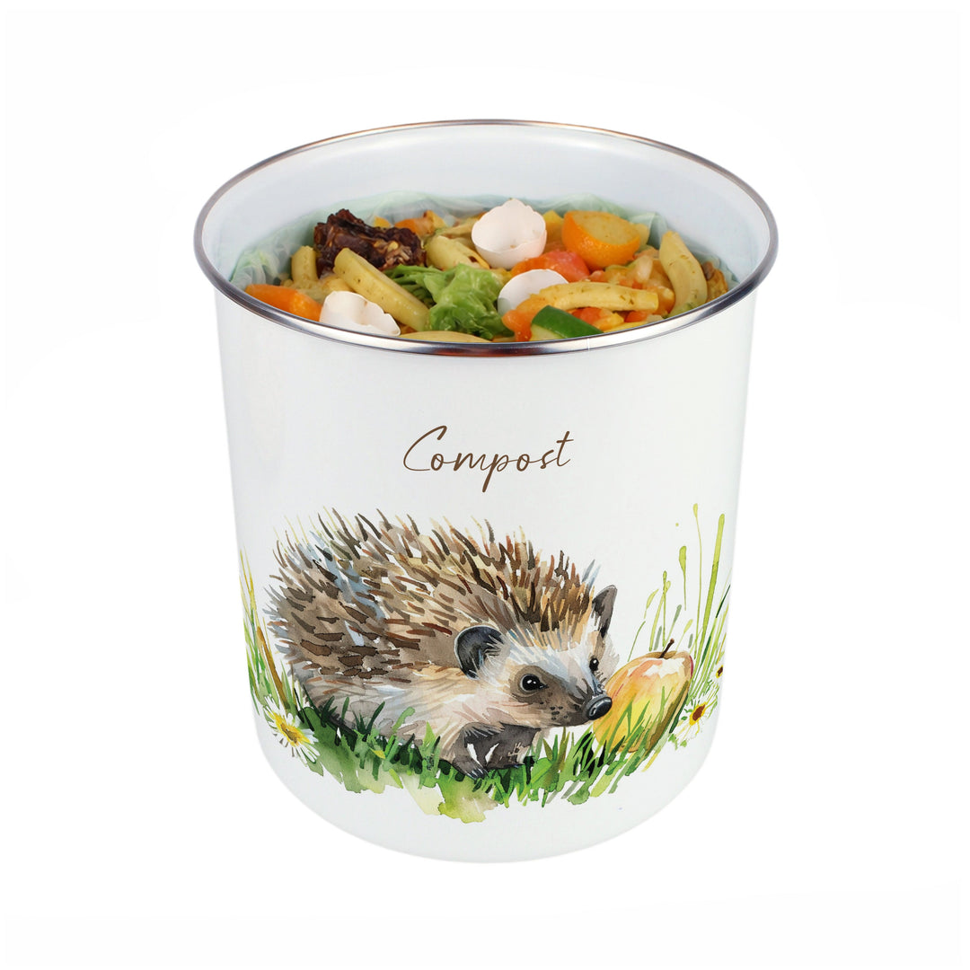Purely Home Hedgehog & Apple Toller Compost Caddy