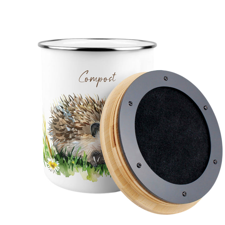Purely Home Hedgehog & Apple Toller Compost Caddy