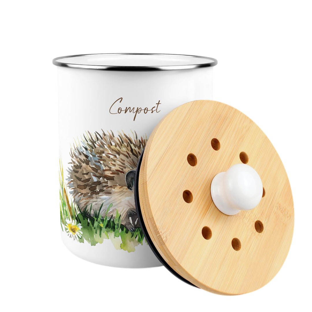 Purely Home Hedgehog & Apple Toller Compost Caddy