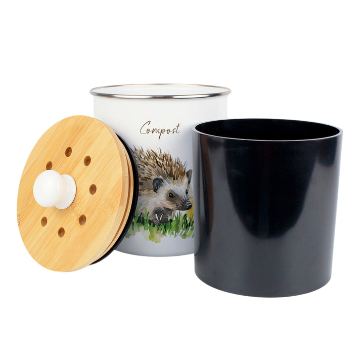 Purely Home Hedgehog & Apple Toller Compost Caddy