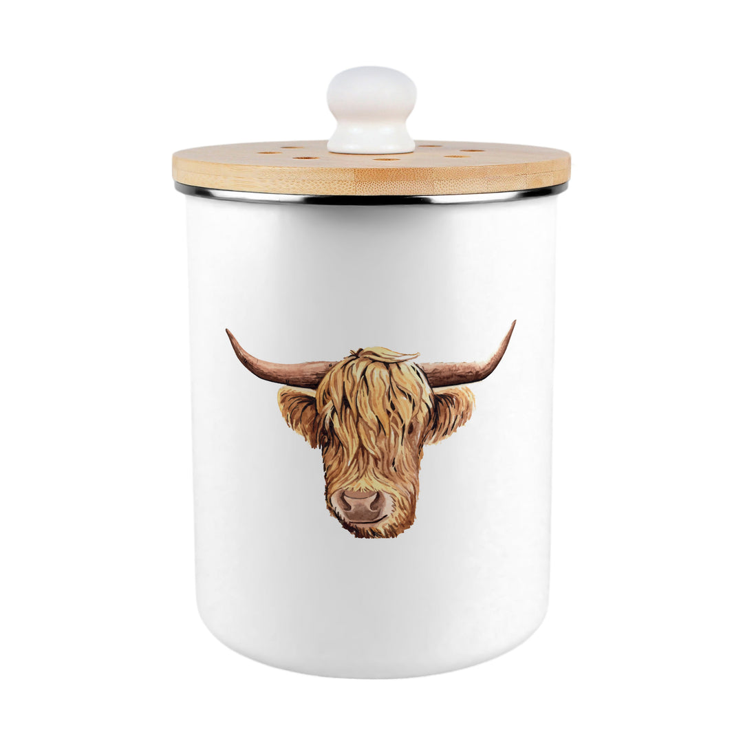 Purely Home Highland Cow Toller Compost Caddy