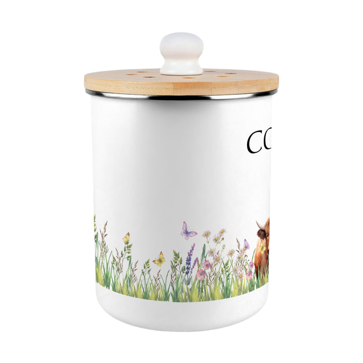 Purely Home Highland Cow & Calf Toller Compost Caddy