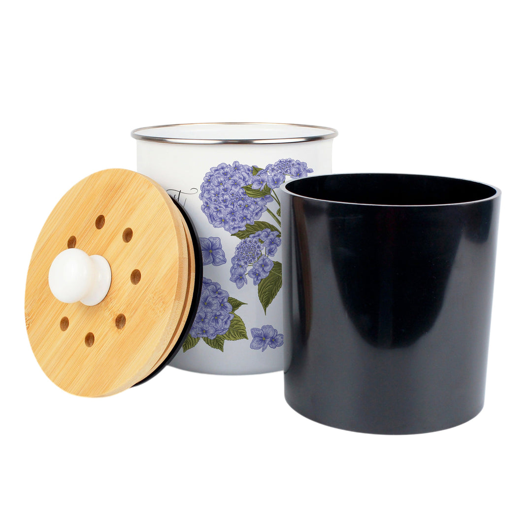 Purely Home Hydrangea Toller Compost Caddy