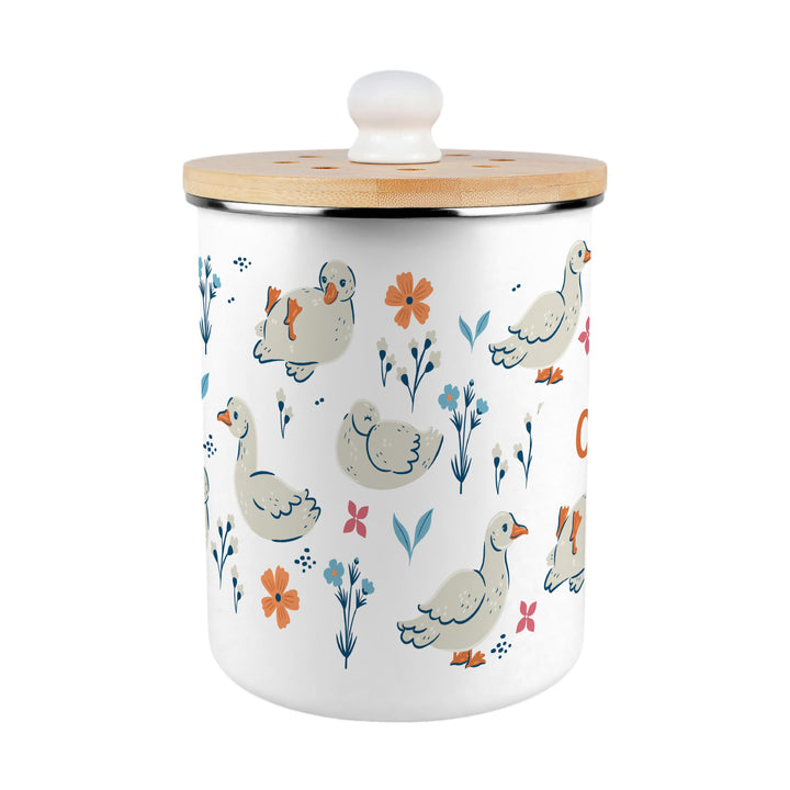 Purely Home Ducks & Flowers Toller Compost Caddy