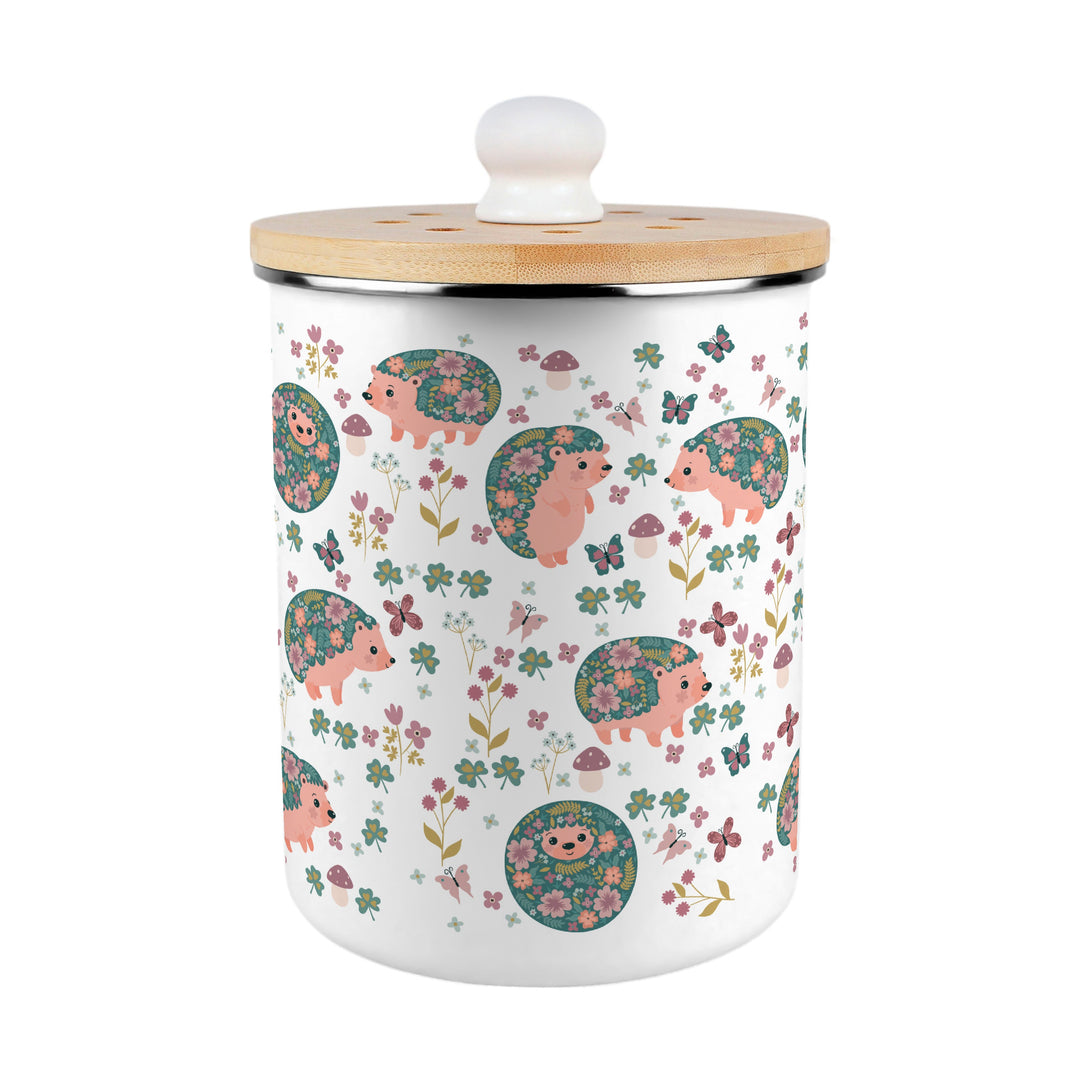 Purely Home Hedgehogs & Flowers Toller Compost Caddy