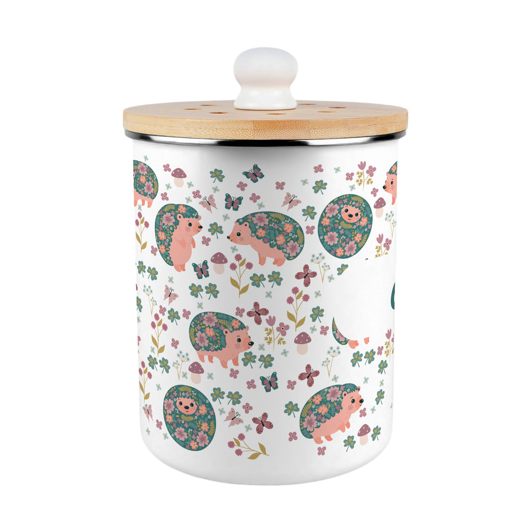 Purely Home Hedgehogs & Flowers Toller Compost Caddy