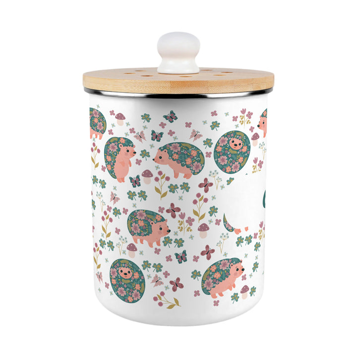 Purely Home Hedgehogs & Flowers Toller Compost Caddy