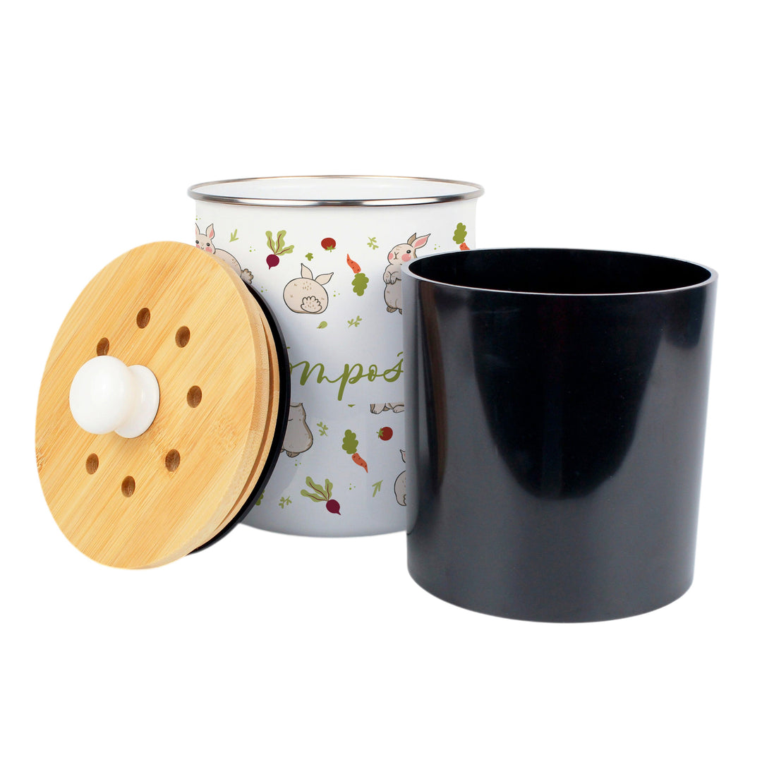 Purely Home Allotment Rabbits Toller Compost Caddy