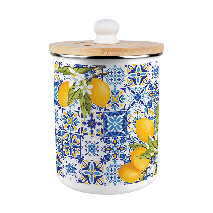 Purely Home Toller Compost Caddy - Amalfi Lemons