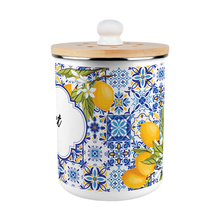 Purely Home Toller Compost Caddy - Amalfi Lemons