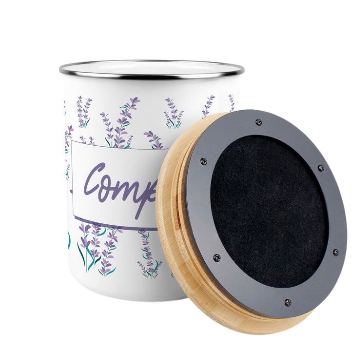Purely Home Lavender Garden Toller Compost Caddy