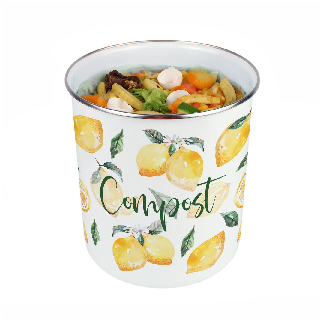 Purely Home Lemons Toller Compost Caddy