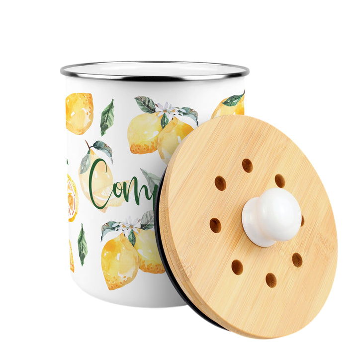 Purely Home Lemons Toller Compost Caddy