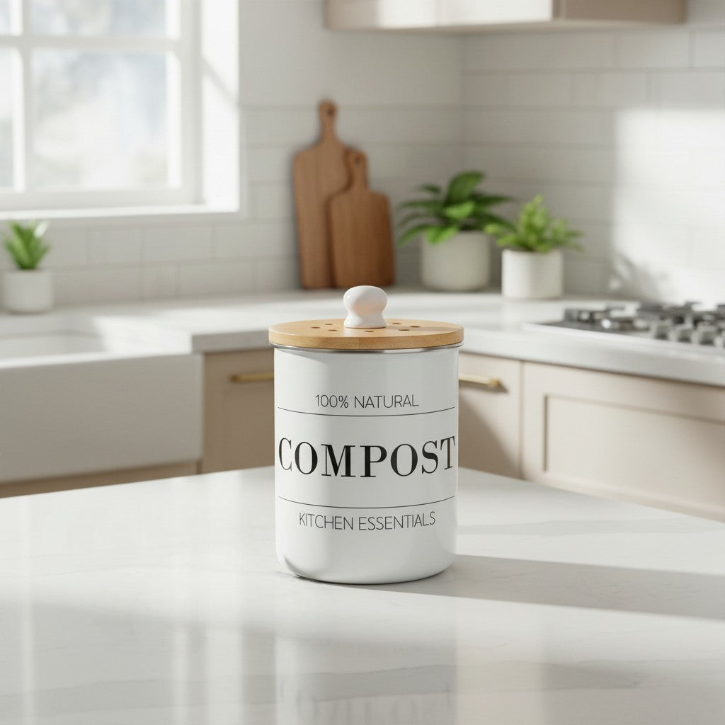 Purely Home Minimalist Essentials Toller Compost Caddy