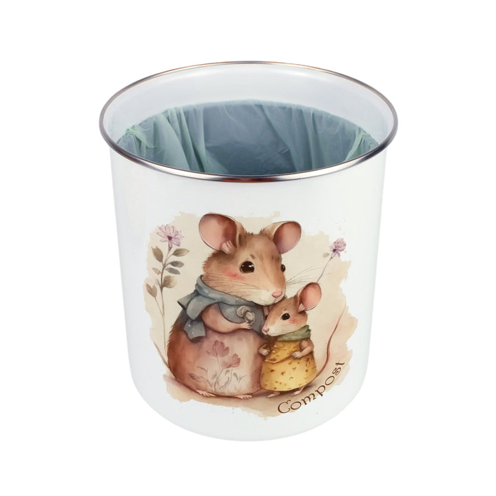 Purely Home Mouse Family Toller Compost Caddy