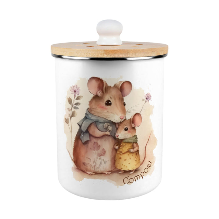 Purely Home Mouse Family Toller Compost Caddy