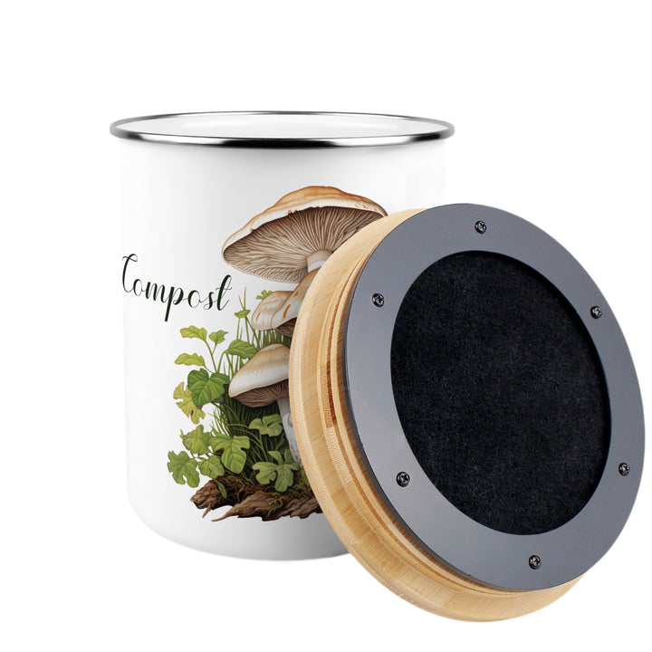 Purely Home Forest Mushrooms Toller Compost Caddy