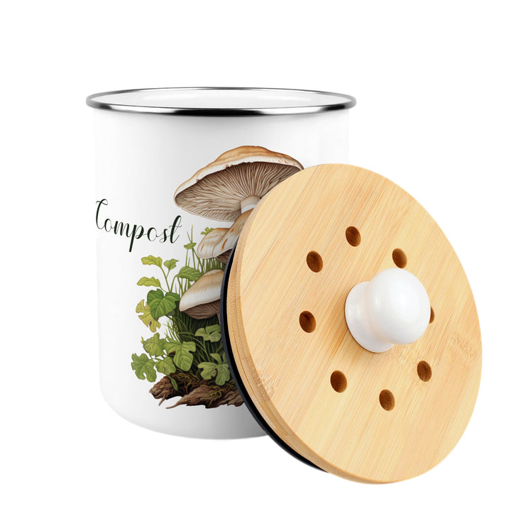 Purely Home Forest Mushrooms Toller Compost Caddy