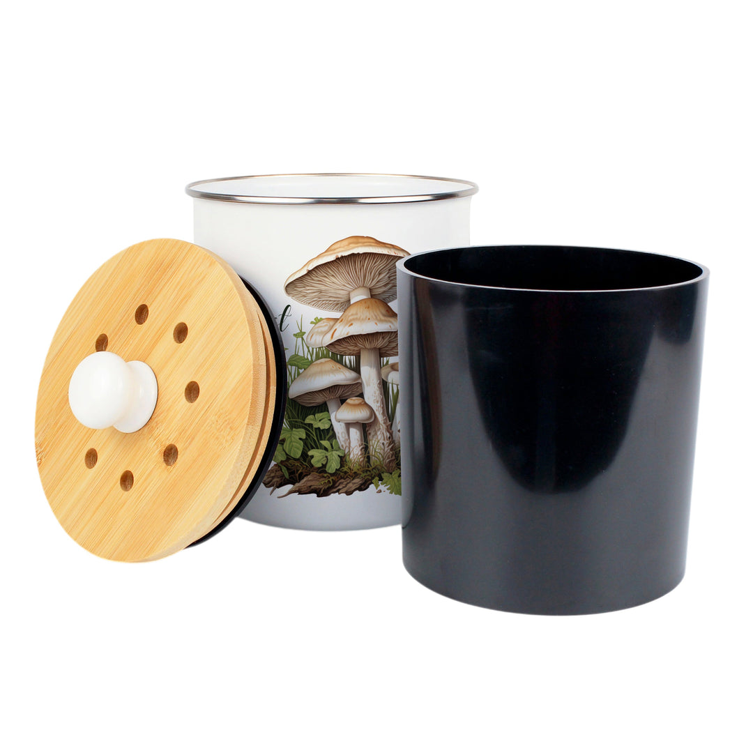 Purely Home Forest Mushrooms Toller Compost Caddy