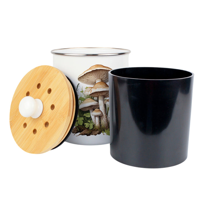 Purely Home Forest Mushrooms Toller Compost Caddy