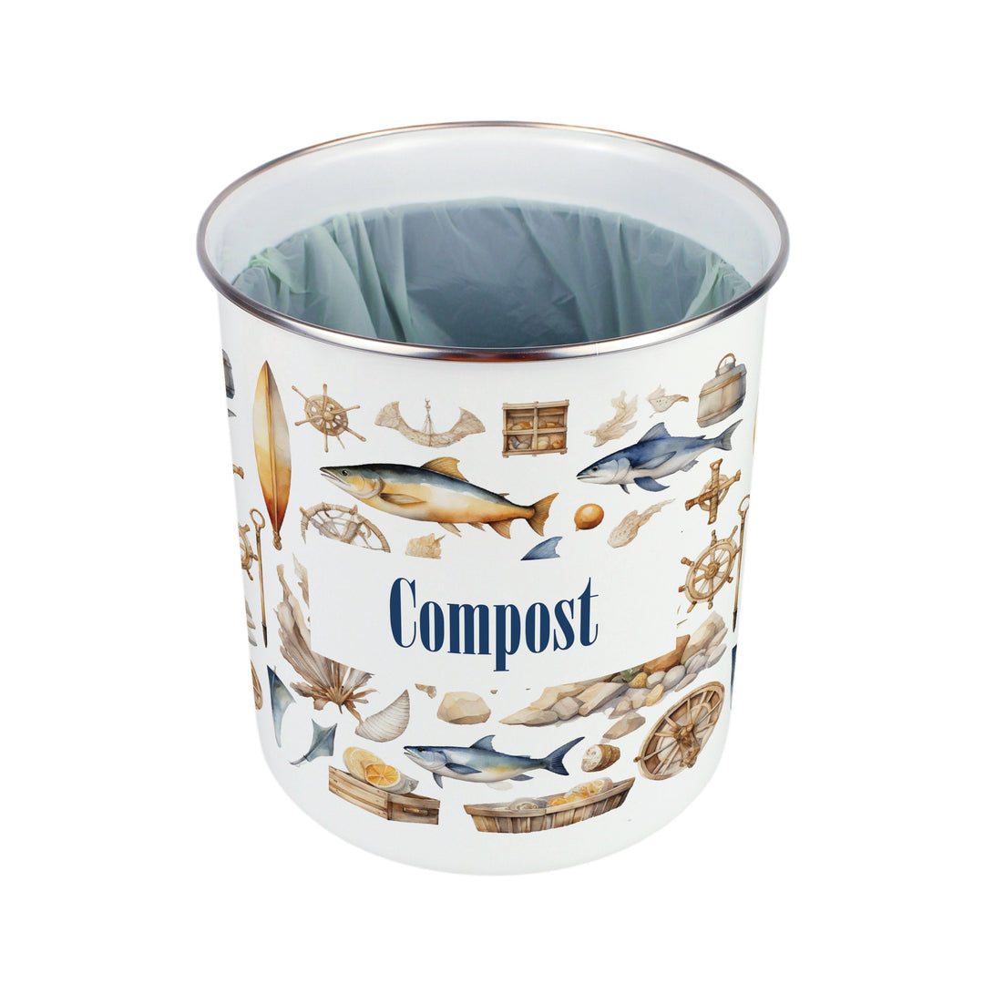 Purely Home Nautical Icons Toller Compost Caddy