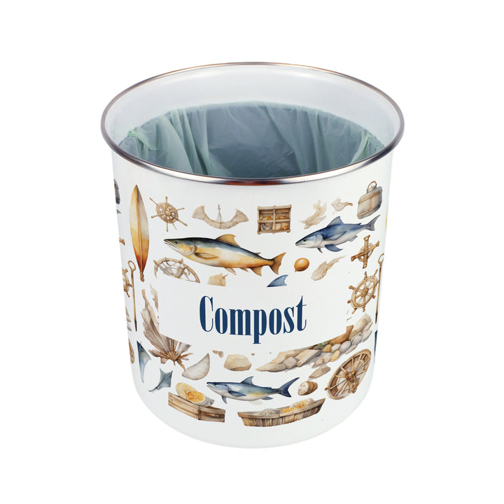 Purely Home Nautical Icons Toller Compost Caddy