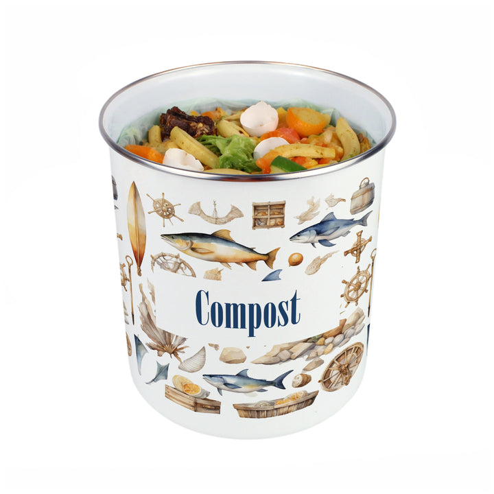 Purely Home Nautical Icons Toller Compost Caddy