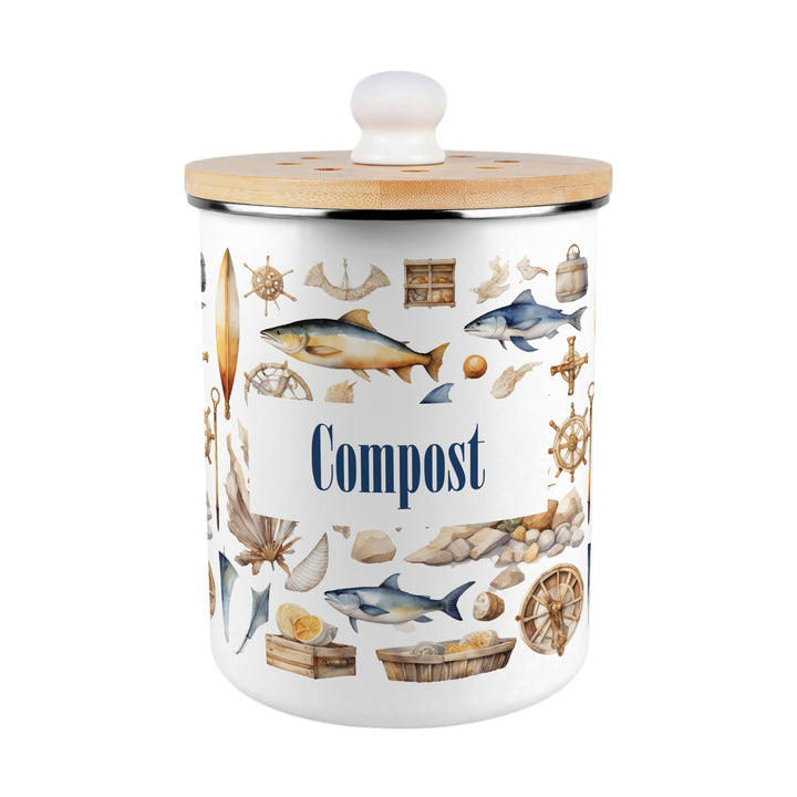Purely Home Nautical Icons Toller Compost Caddy