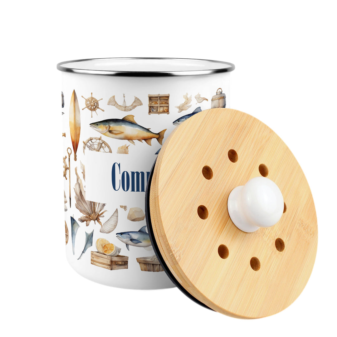Purely Home Nautical Icons Toller Compost Caddy