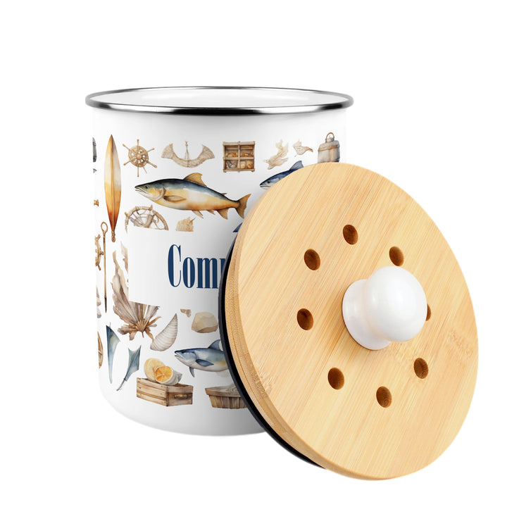 Purely Home Nautical Icons Toller Compost Caddy