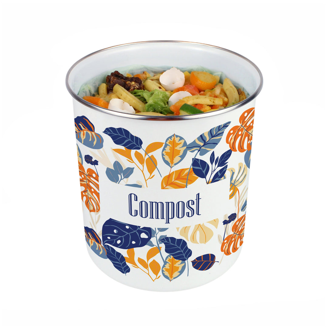 Purely Home Exotic Jungle Toller Compost Caddy