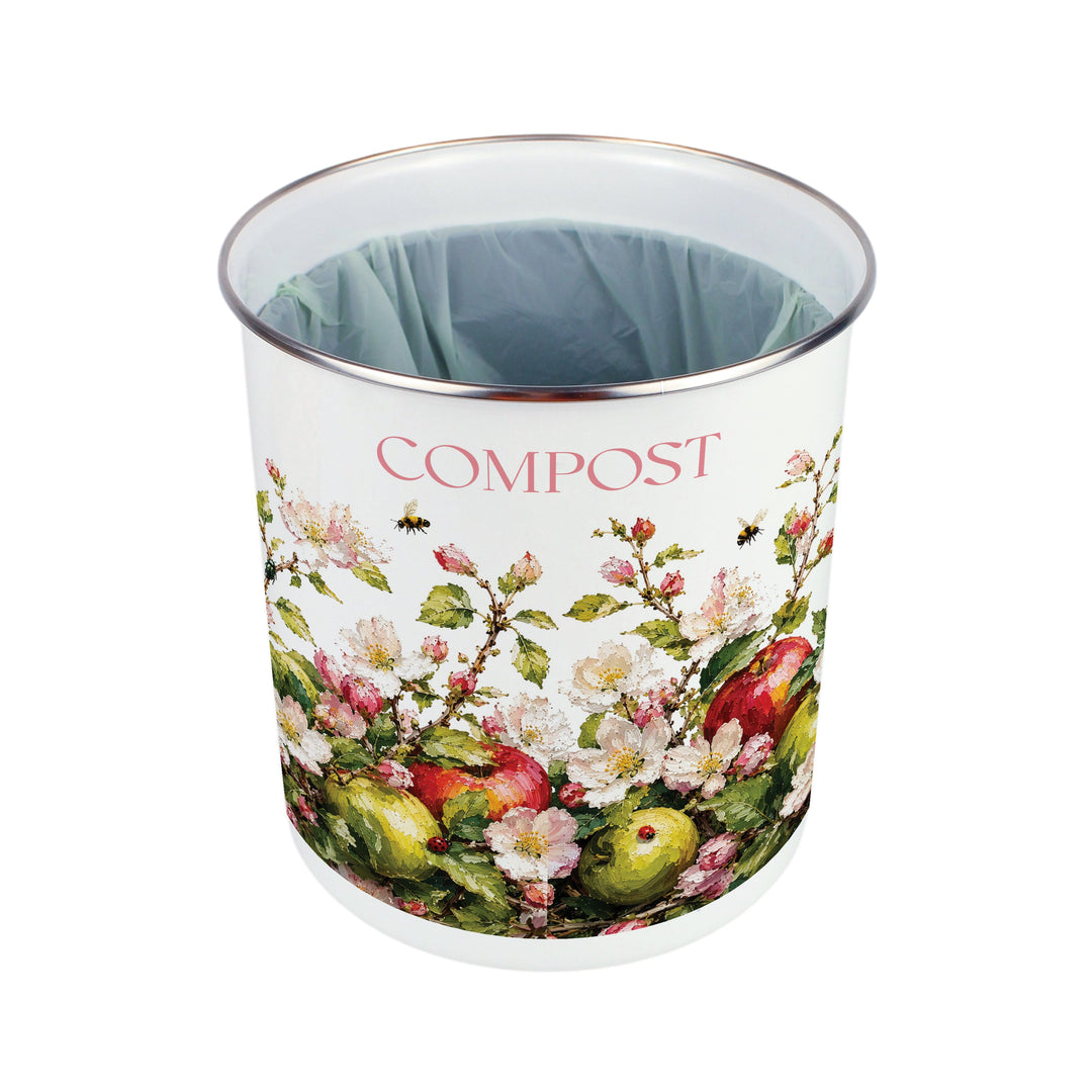 Purely Home Apple Blossom Toller Compost Caddy